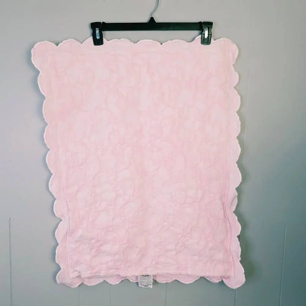 VNT Columbine Cody Pillow Sham 21x28 Pink Floral Scalloped Cottagecore Coquette